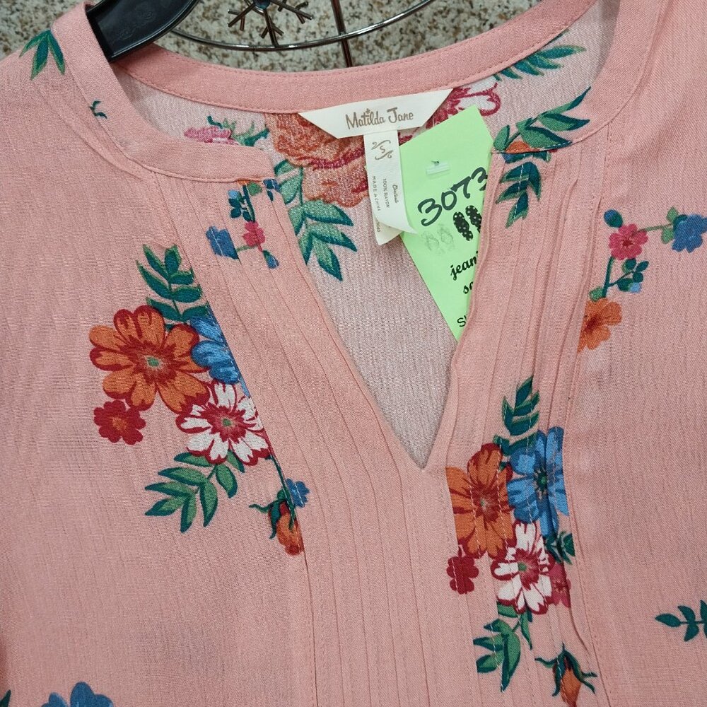 3073 Size Small Matilda Jane Tunic Dress in Pink and Blue. - Picture 4 of 7